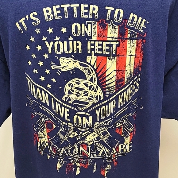 Hane's Comfort Soft Heavyweight 100% Cotton Graffic Gun T-Shirt Size XL - Picture 2 of 8